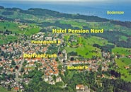 Das Hotel Pension Nord in Heiden im Appenzellerland Schweiz: Erholungs-Ferien auf einer Terrasse über dem Bodensee
