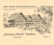 Hotel Pension Nord Heiden, Appenzellerland um 1900